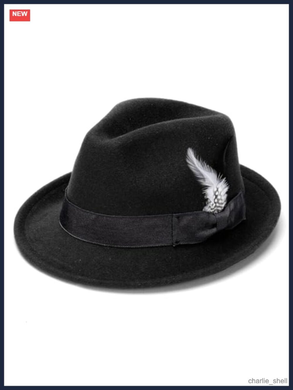 Fedora Hat Cotton Polyester Short Brim Feather Band Unisex